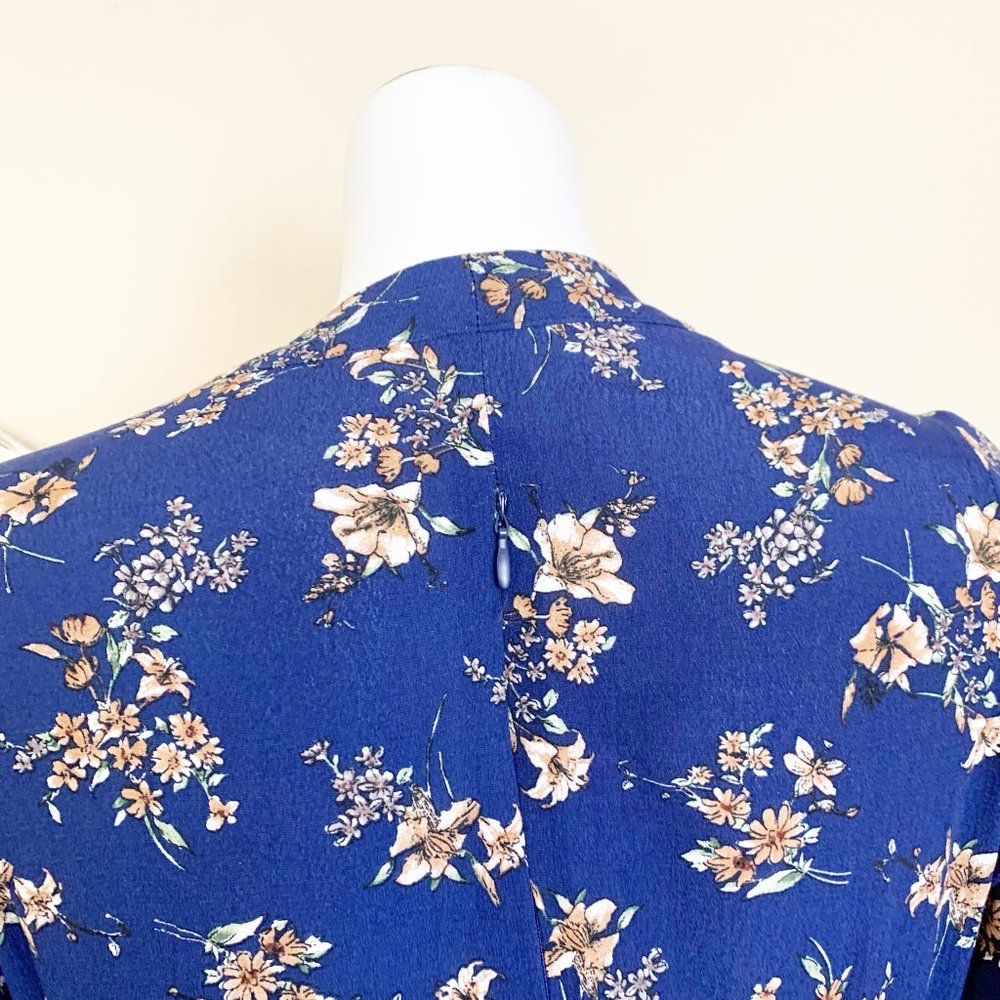 ❌SOLD❌ Ripe | Maternity Women's Blue Floral Print Long Sleeve Dress | Size: S - Picture 7 of 9